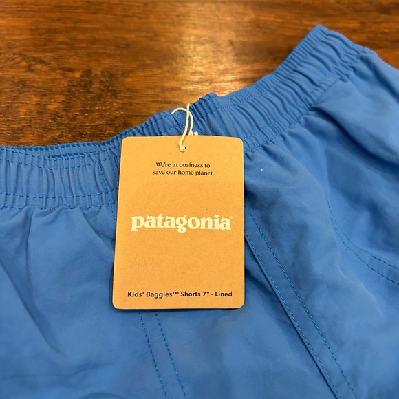 NWT 🍃 KIDS - PATAGONIA Baggies Shorts Trunks -Vessel Blue - Lined - Picture 3 of 6